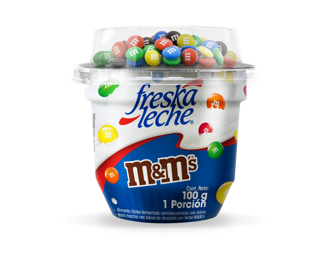 freskaleche con m&m's